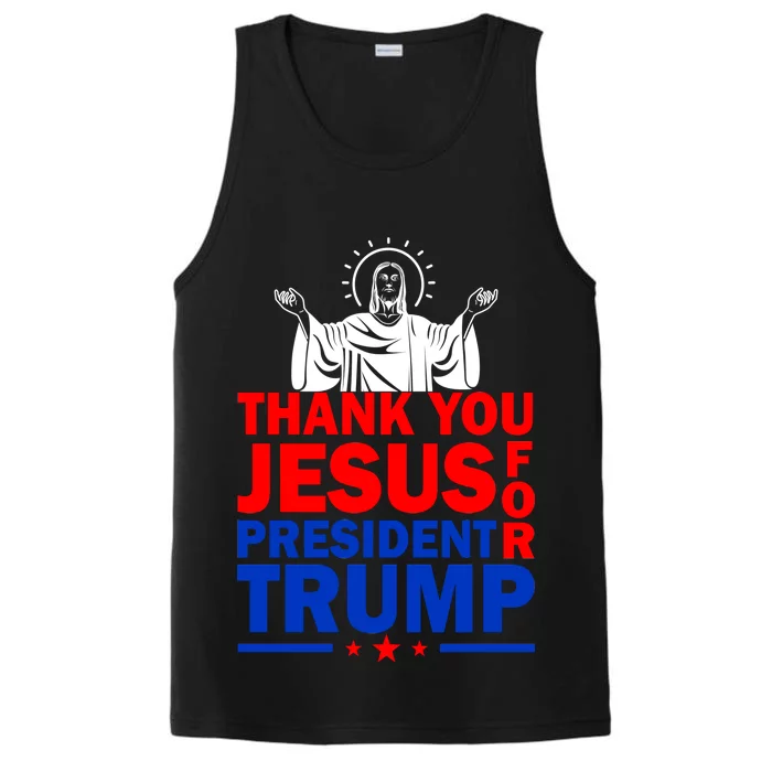 Thank You Jesus For President Trump Performance Tank