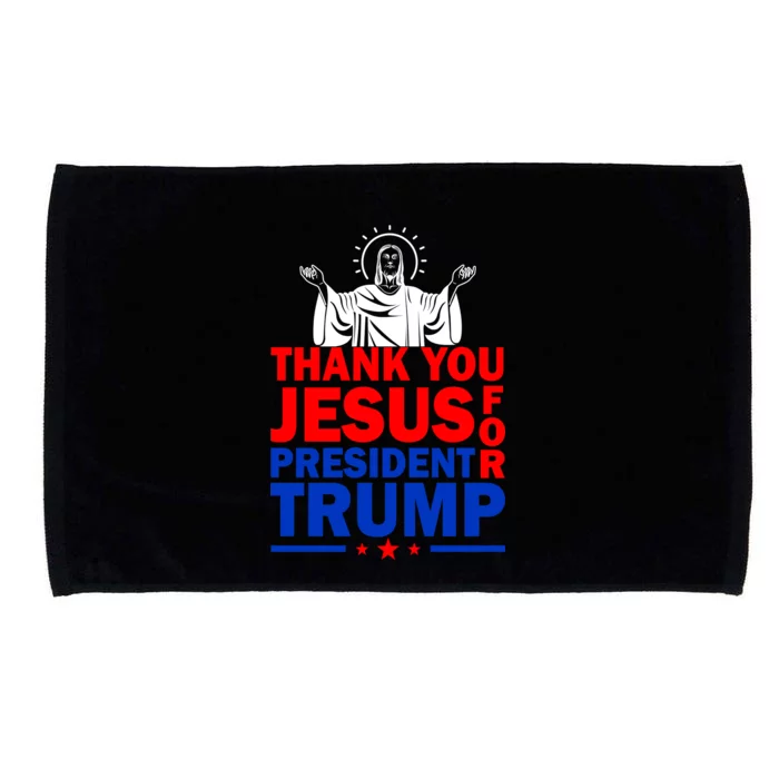 Thank You Jesus For President Trump Microfiber Hand Towel