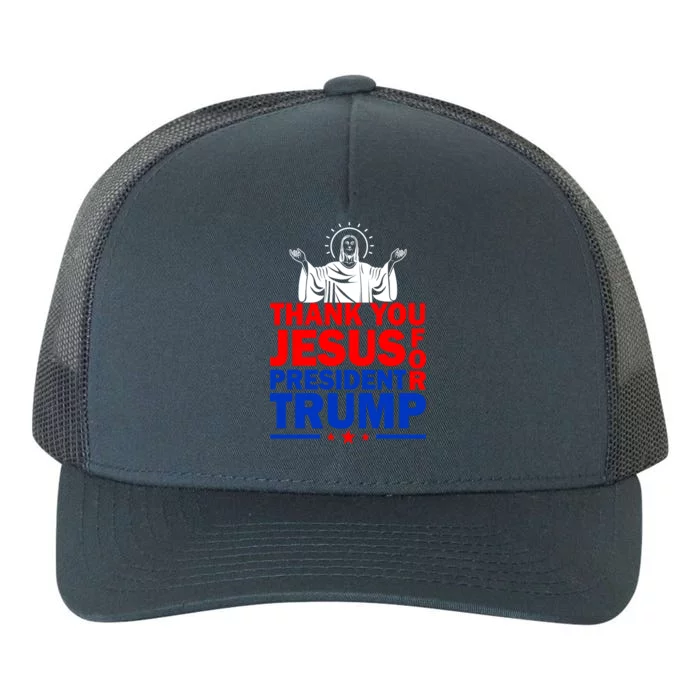 Thank You Jesus For President Trump Yupoong Adult 5-Panel Trucker Hat