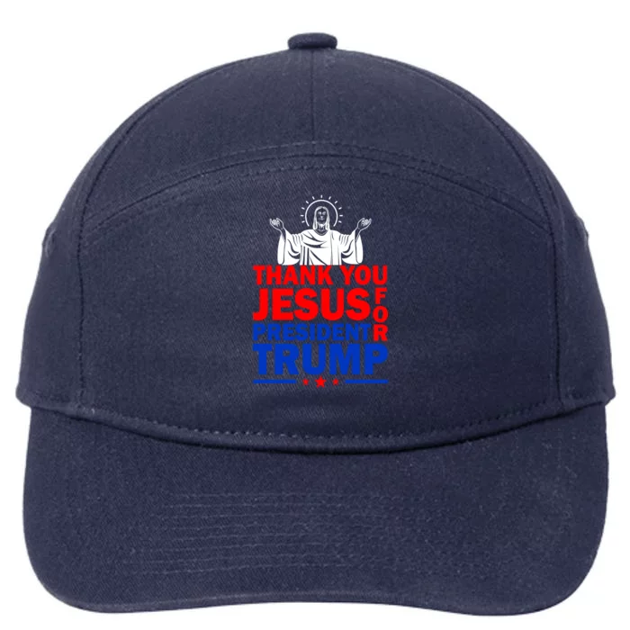 Thank You Jesus For President Trump 7-Panel Snapback Hat