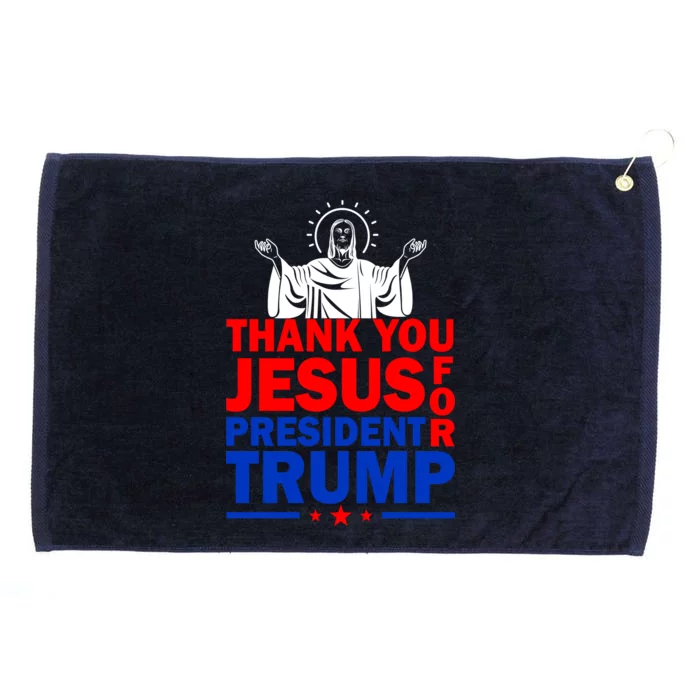 Thank You Jesus For President Trump Grommeted Golf Towel