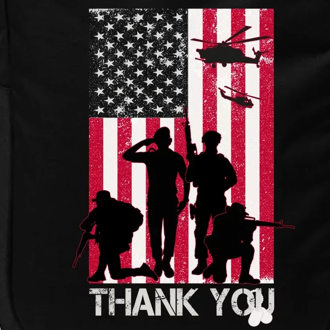 Thank You Memorial Day Soldiers USA Flag Impact Tech Backpack