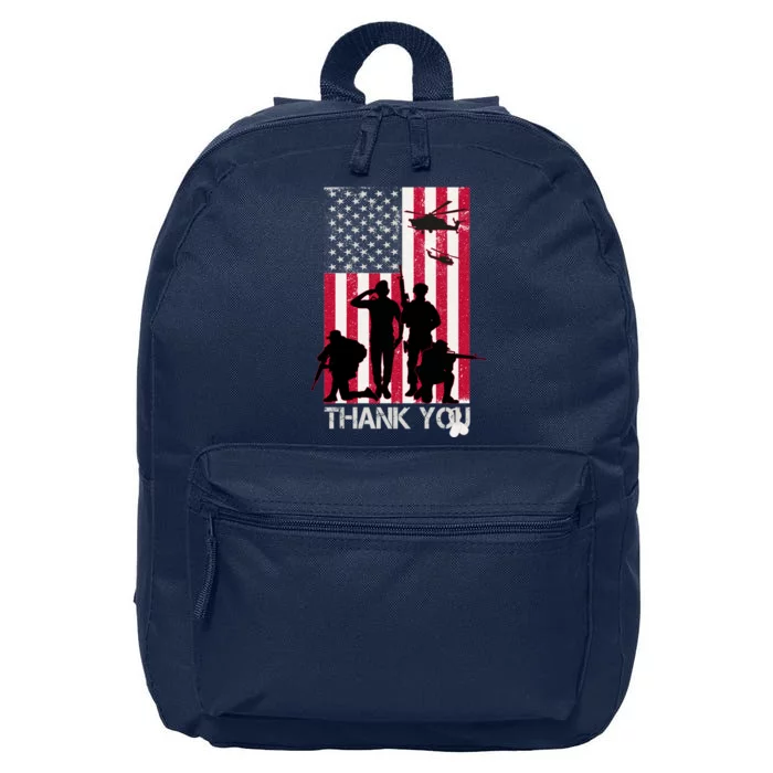 Thank You Memorial Day Soldiers USA Flag 16 in Basic Backpack