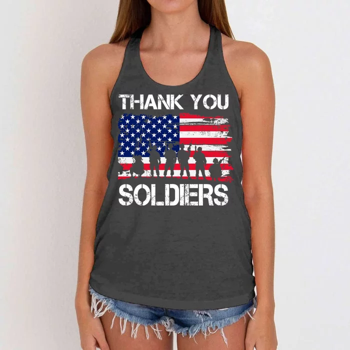 Thank You Soldiers Women's Knotted Racerback Tank