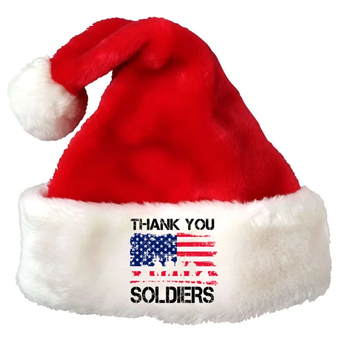 Thank You Soldiers Premium Christmas Santa Hat