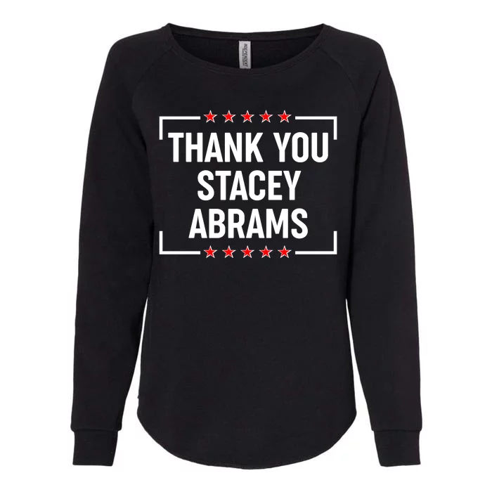 Thank You Stacey Abrams Womens California Wash Sweatshirt