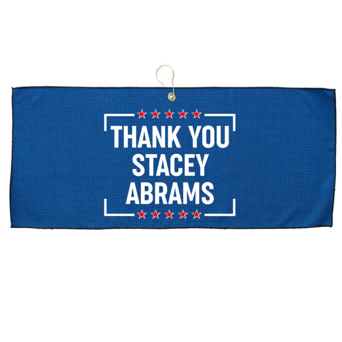 Thank You Stacey Abrams Large Microfiber Waffle Golf Towel