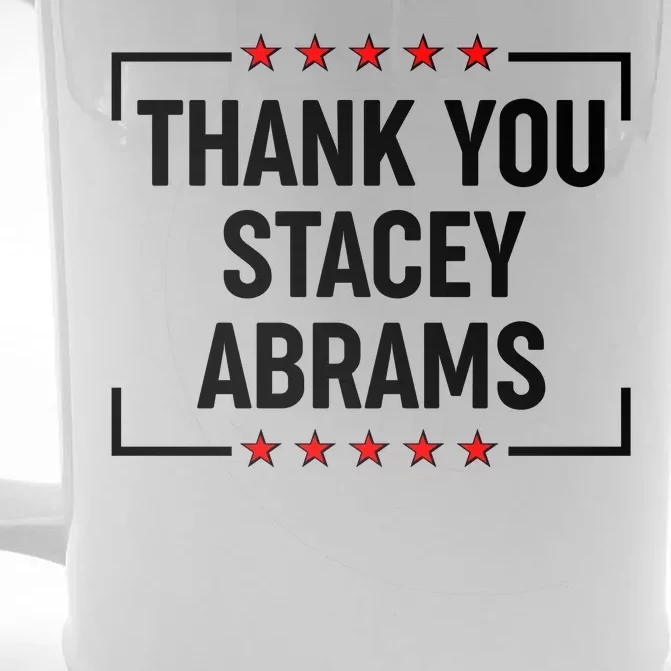 Thank You Stacey Abrams Front & Back Beer Stein