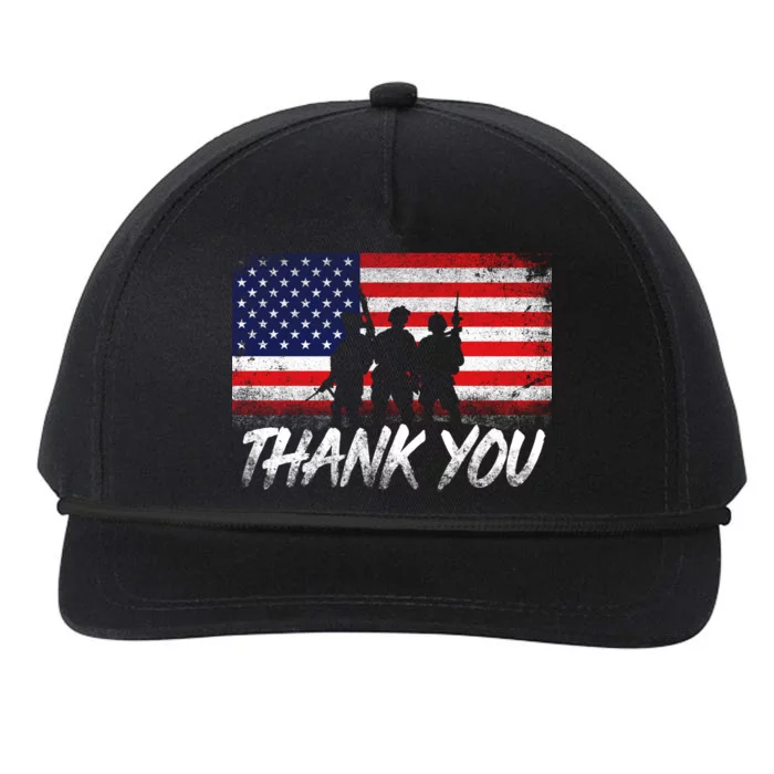 Thank You USA Troops Snapback Five-Panel Rope Hat