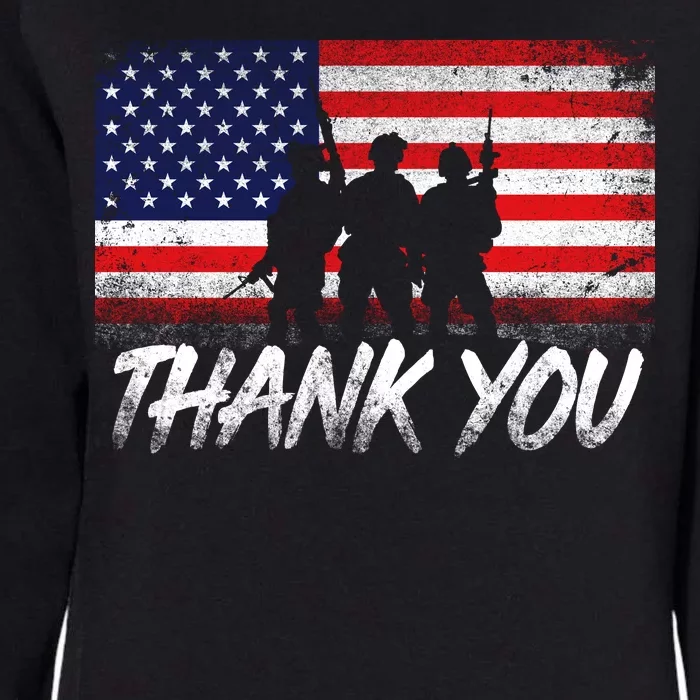 Thank You USA Troops Womens California Wash Sweatshirt