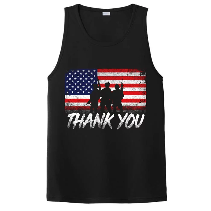 Thank You USA Troops Performance Tank