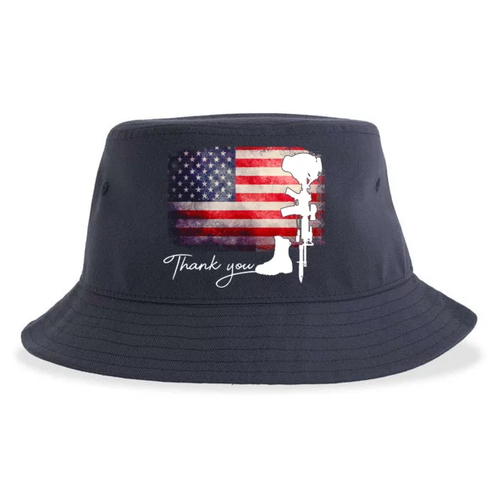 Thank You Veterans Memorial Day Sustainable Bucket Hat