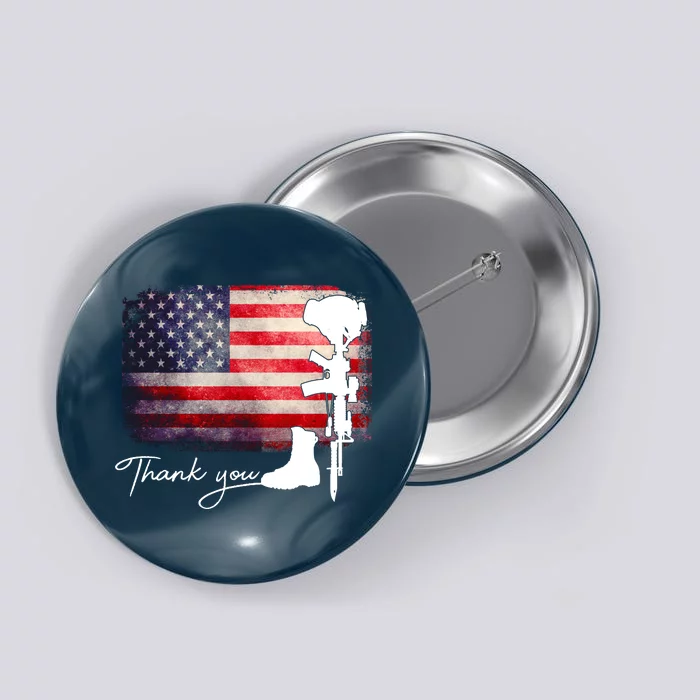 Thank You Veterans Memorial Day Button