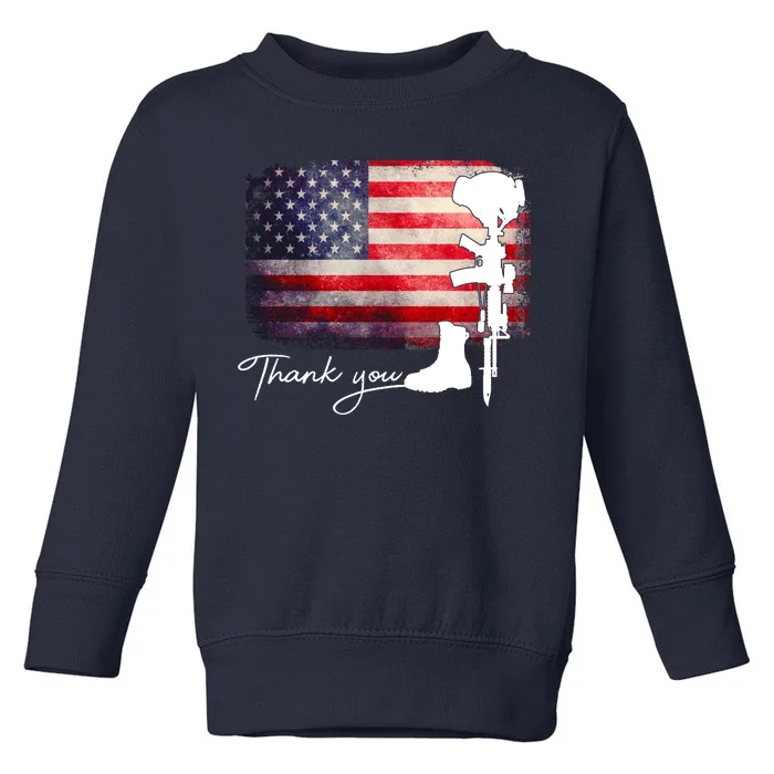 Thank You Veterans Memorial Day Toddler Sweatshirt