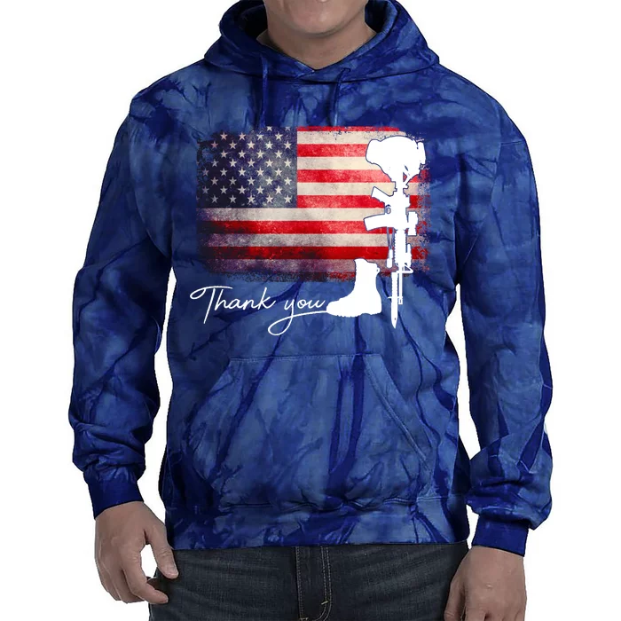 Thank You Veterans Memorial Day Tie Dye Hoodie