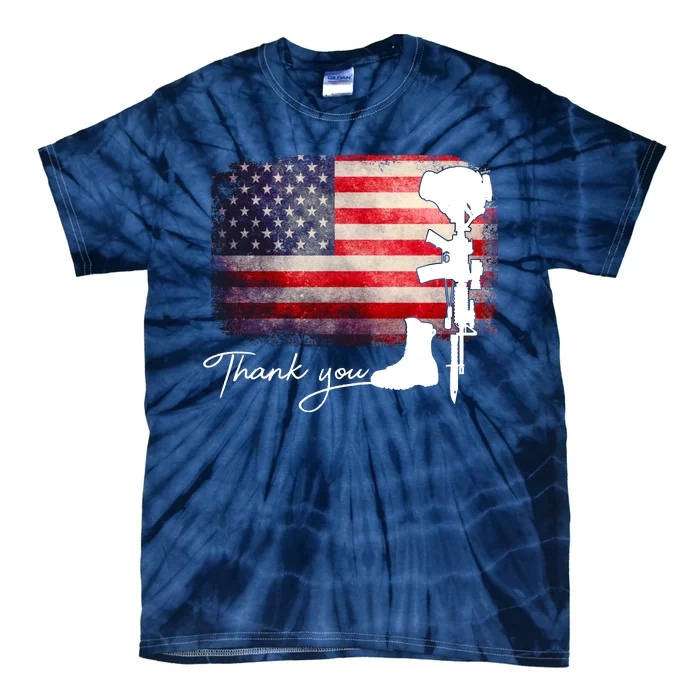 Thank You Veterans Memorial Day Tie-Dye T-Shirt