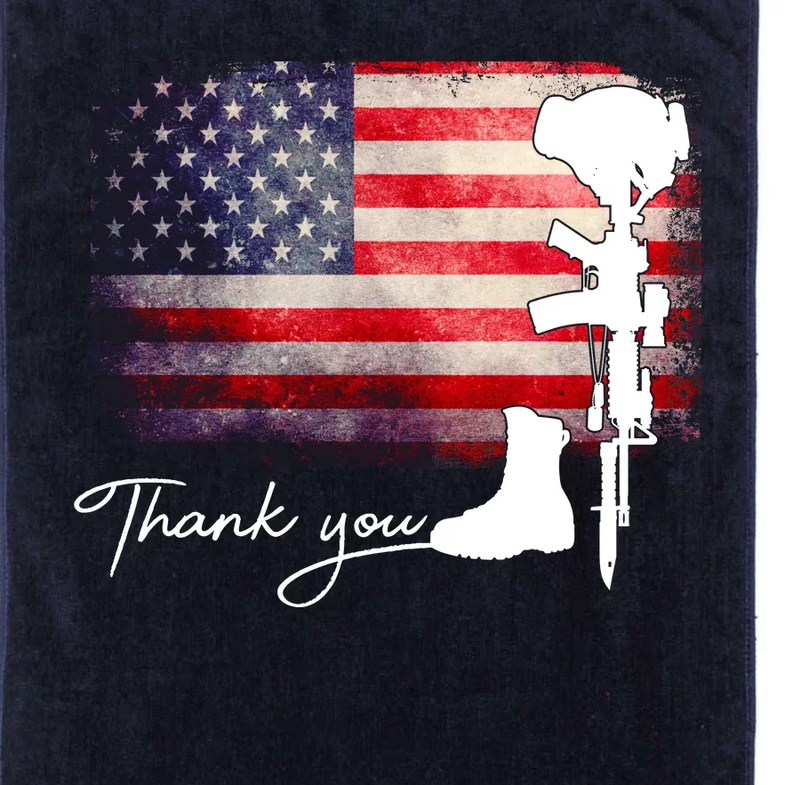 Thank You Veterans Memorial Day Platinum Collection Golf Towel