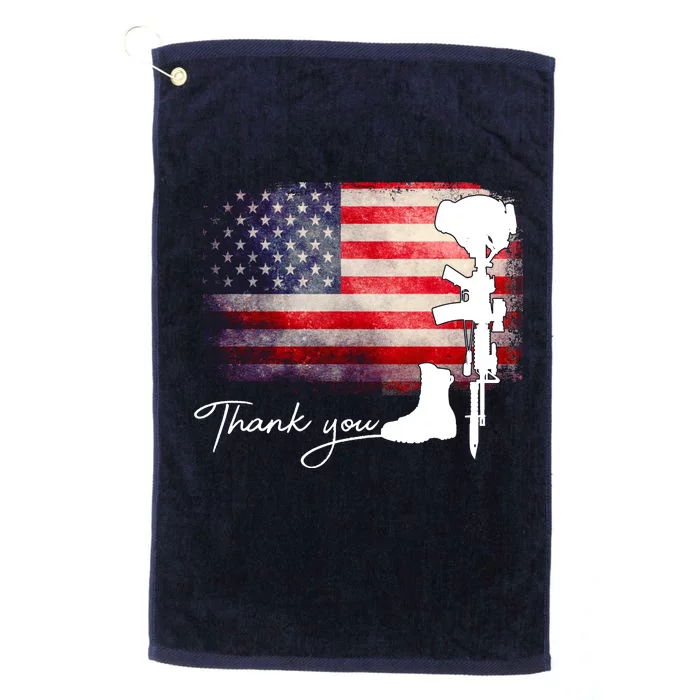 Thank You Veterans Memorial Day Platinum Collection Golf Towel