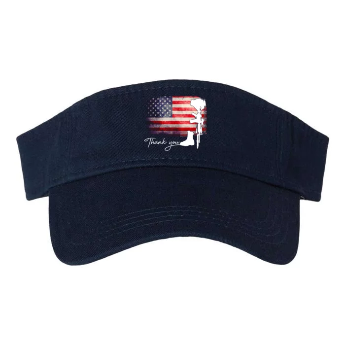 Thank You Veterans Memorial Day Valucap Bio-Washed Visor