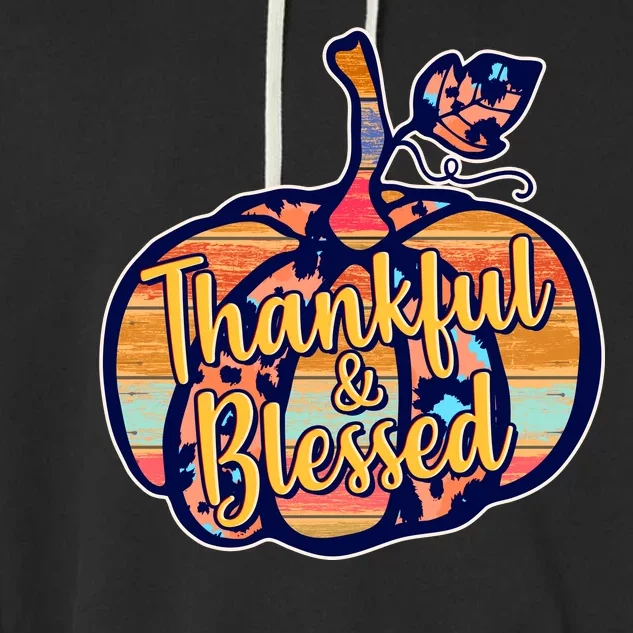 Thankful & Blessed Fashion Pumpkin Garment-Dyed Fleece Hoodie