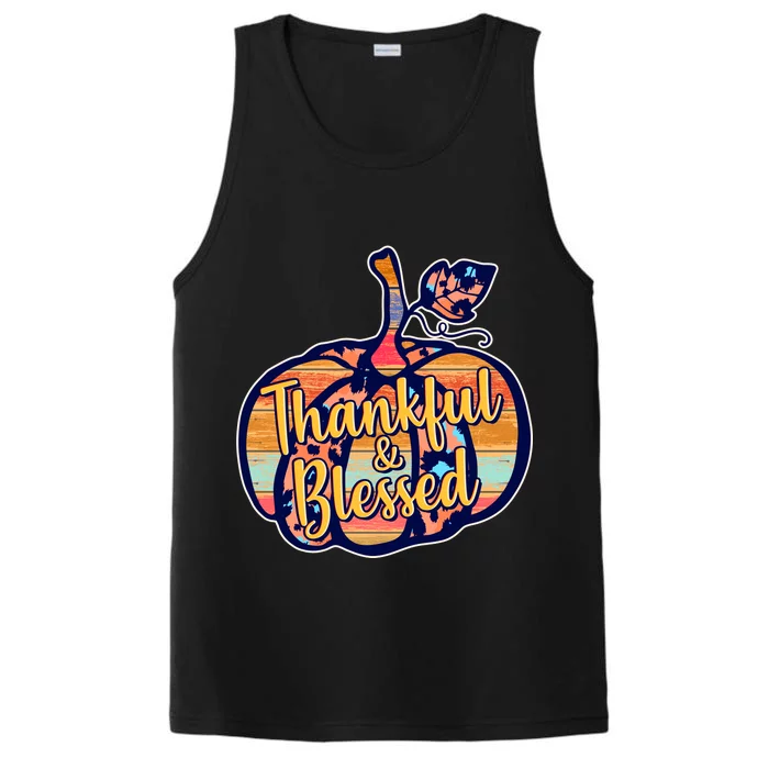 Thankful & Blessed Fashion Pumpkin Performance Tank