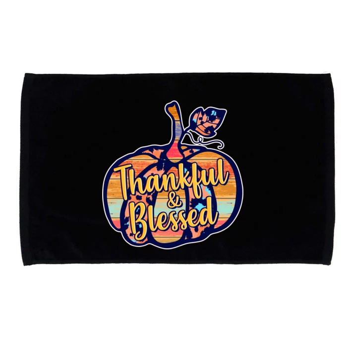 Thankful & Blessed Fashion Pumpkin Microfiber Hand Towel