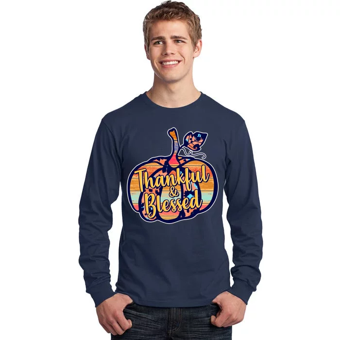 Thankful & Blessed Fashion Pumpkin Tall Long Sleeve T-Shirt