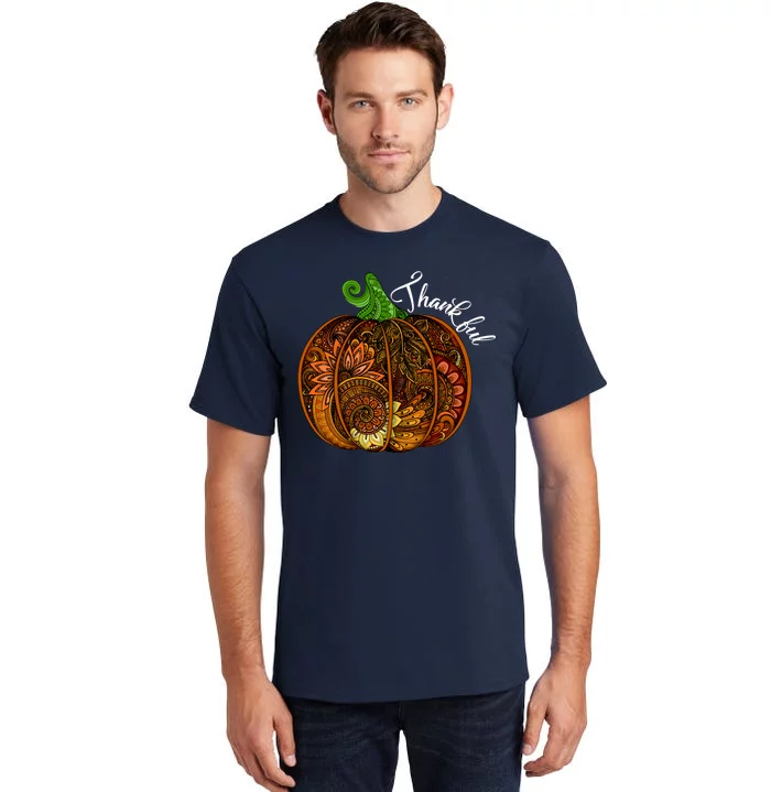 Thankful Abstract Pumpkin Thanksgiving Tall T-Shirt