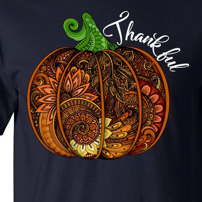 Thankful Abstract Pumpkin Thanksgiving Tall T-Shirt