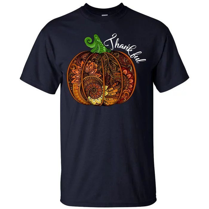 Thankful Abstract Pumpkin Thanksgiving Tall T-Shirt