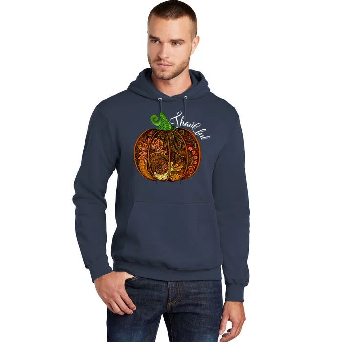 Thankful Abstract Pumpkin Thanksgiving Tall Hoodie