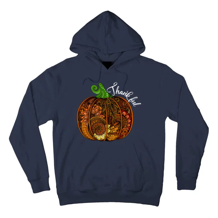 Thankful Abstract Pumpkin Thanksgiving Tall Hoodie