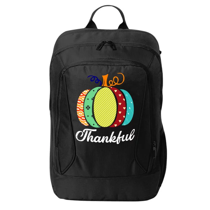 Thankful Floral Pumpkin City Backpack