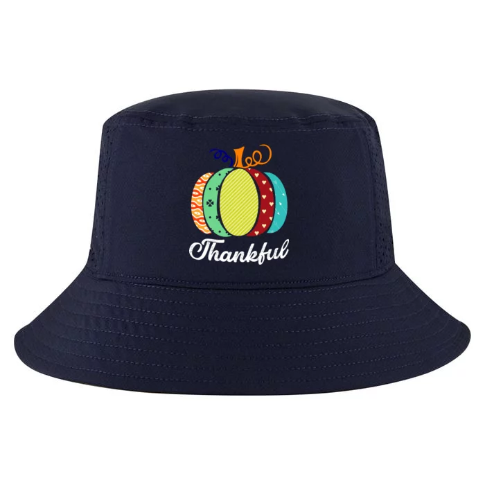 Thankful Floral Pumpkin Cool Comfort Performance Bucket Hat