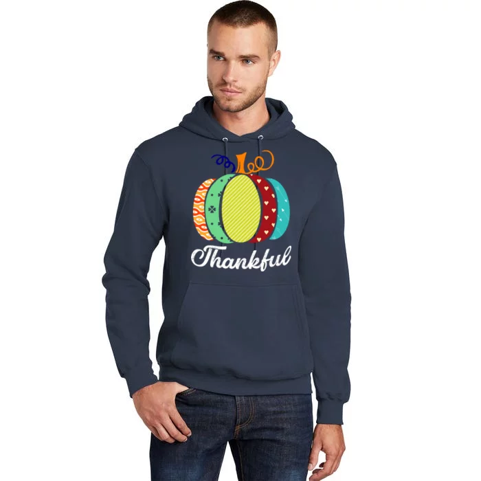 Thankful Floral Pumpkin Tall Hoodie