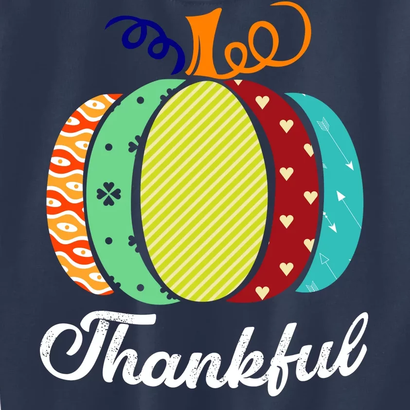 Thankful Floral Pumpkin Kids Sweatshirt