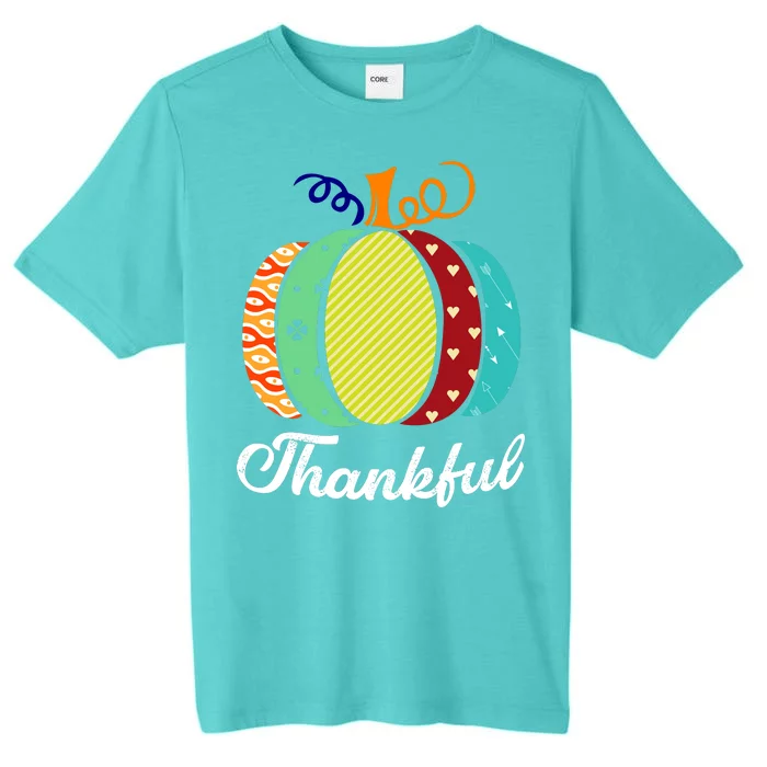 Thankful Floral Pumpkin ChromaSoft Performance T-Shirt