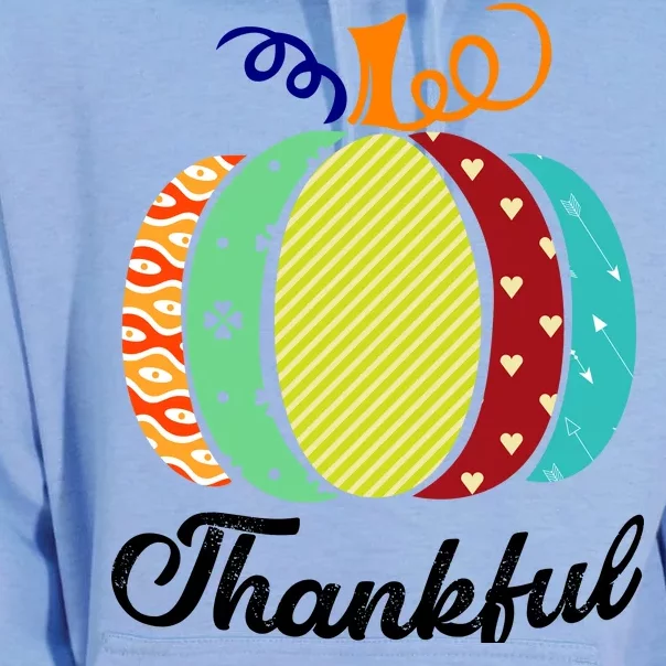 Thankful Floral Pumpkin Unisex Surf Hoodie