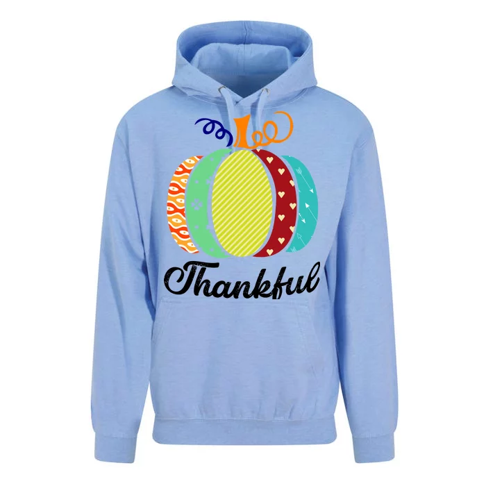 Thankful Floral Pumpkin Unisex Surf Hoodie