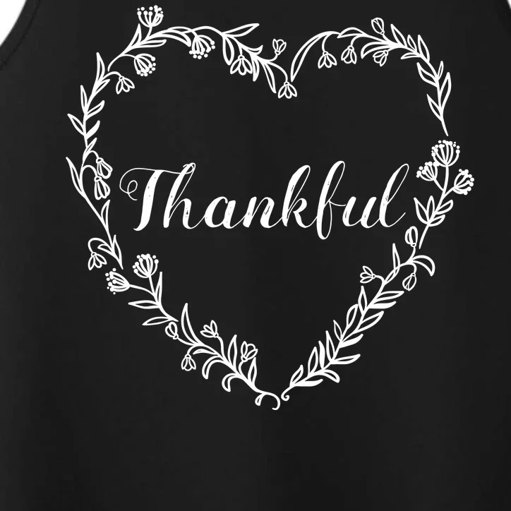 Thankful Floral Wreath Performance Tank