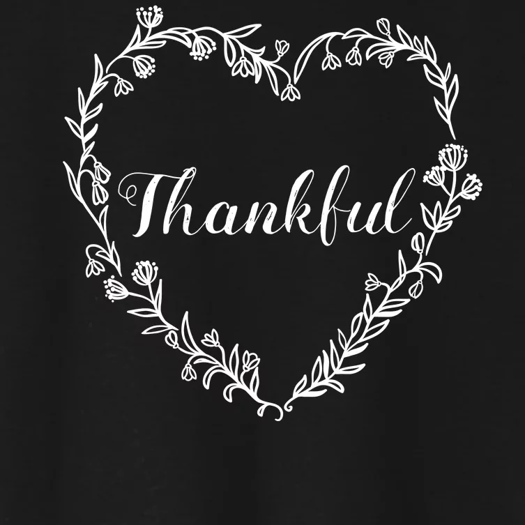 Thankful Floral Wreath Women's Crop Top Tee