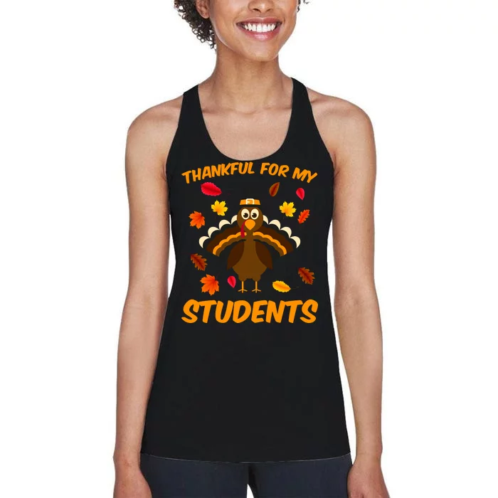 Thankful For My Students Women's Racerback Tank