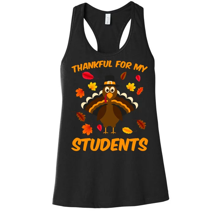 Thankful For My Students Women's Racerback Tank