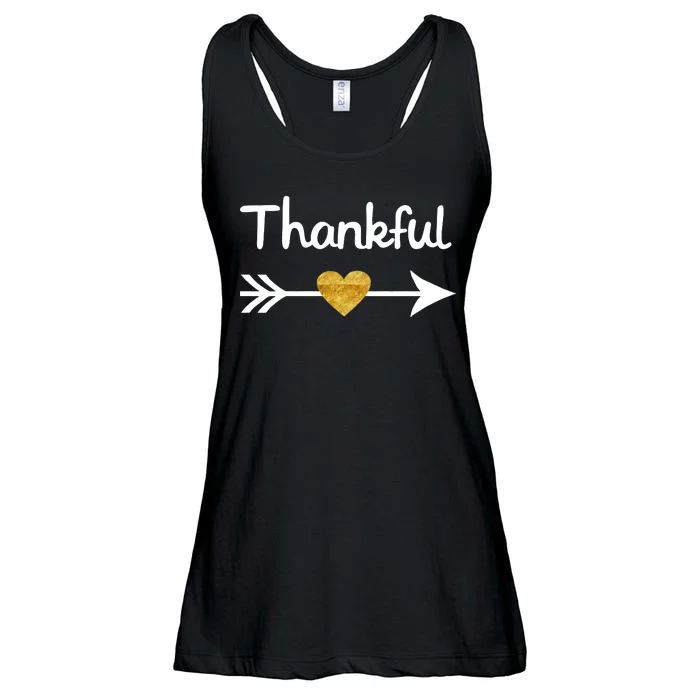 Thankful Golden Heart Ladies Essential Flowy Tank