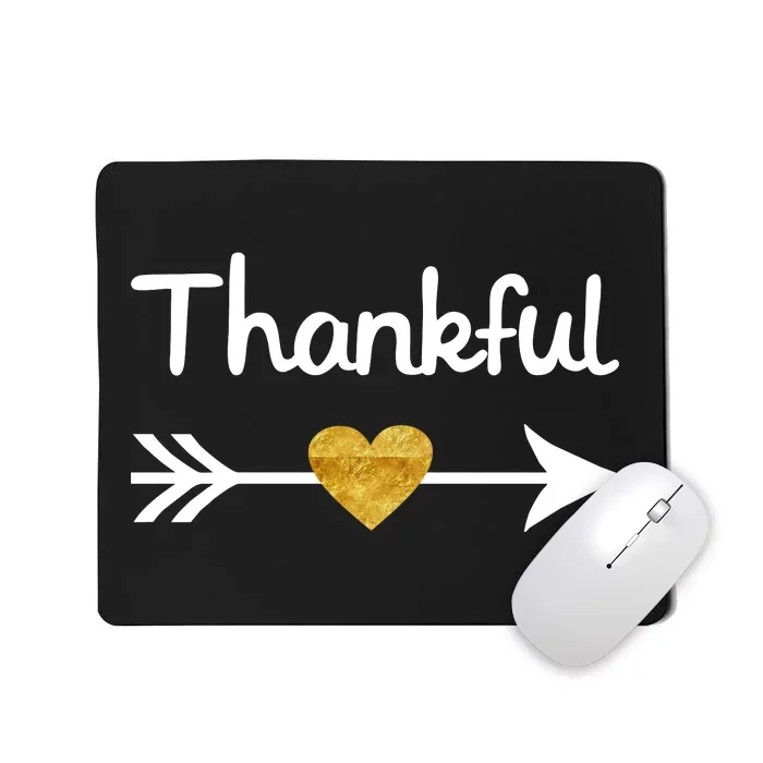 Thankful Golden Heart Mousepad