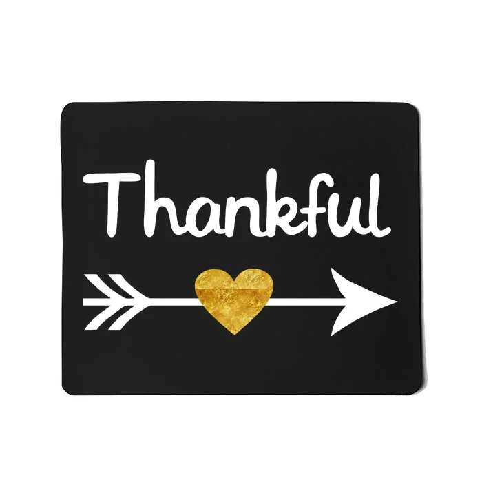 Thankful Golden Heart Mousepad