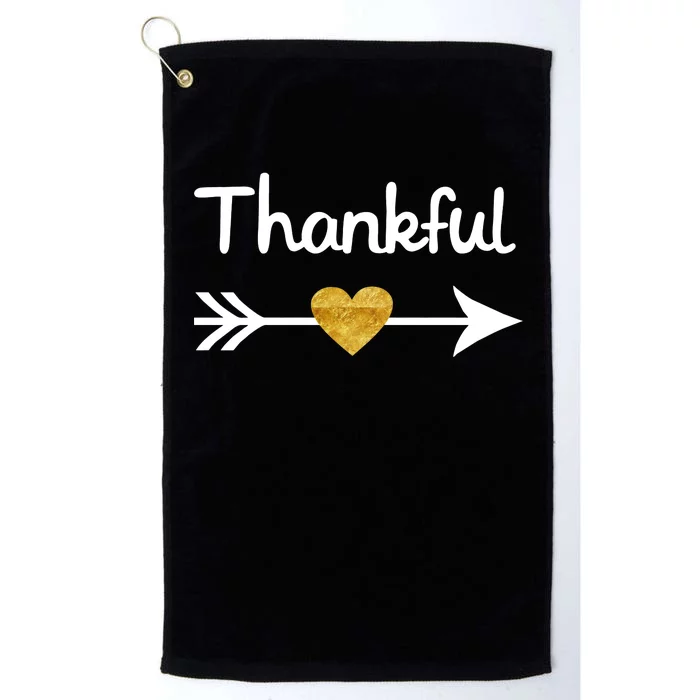 Thankful Golden Heart Platinum Collection Golf Towel