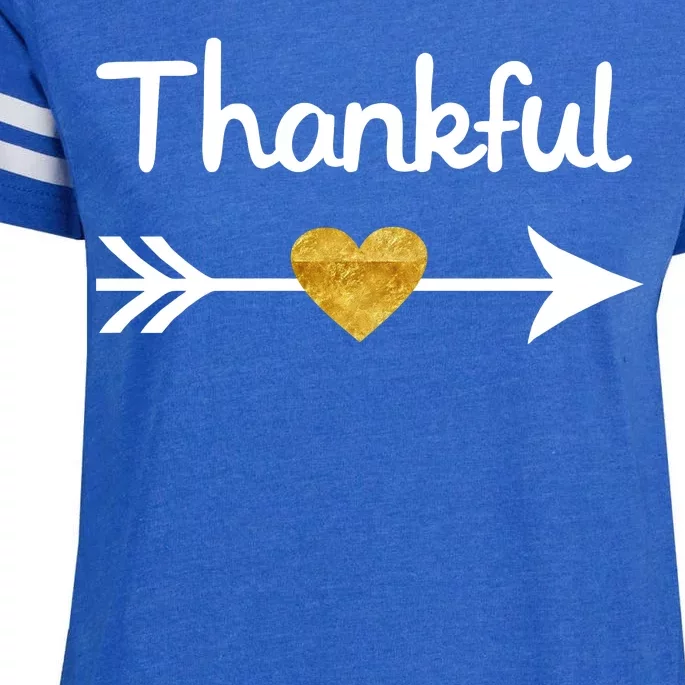 Thankful Golden Heart Enza Ladies Jersey Football T-Shirt