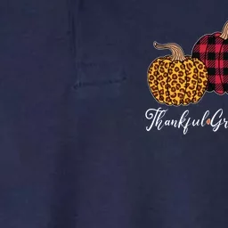 Thankful Grateful Blessed Fashion Buffalo Plaid Leopard Softstyle Adult Sport Polo