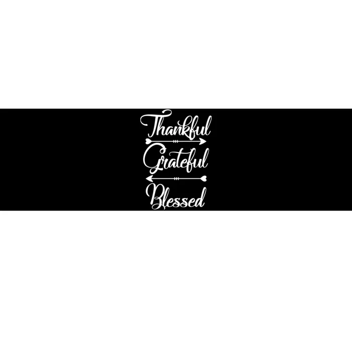 Thankful Grateful Blessed Thanksgiving Day Bumper Sticker